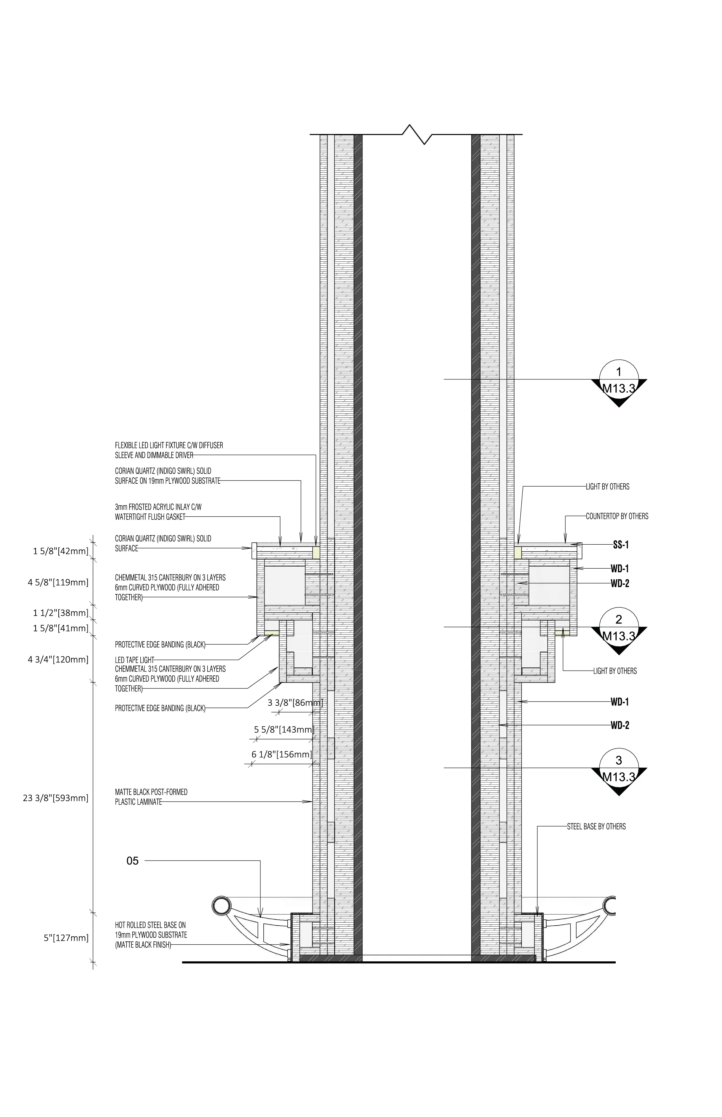 Fabrication drawing - Jag Bar - Column - Detail 3
