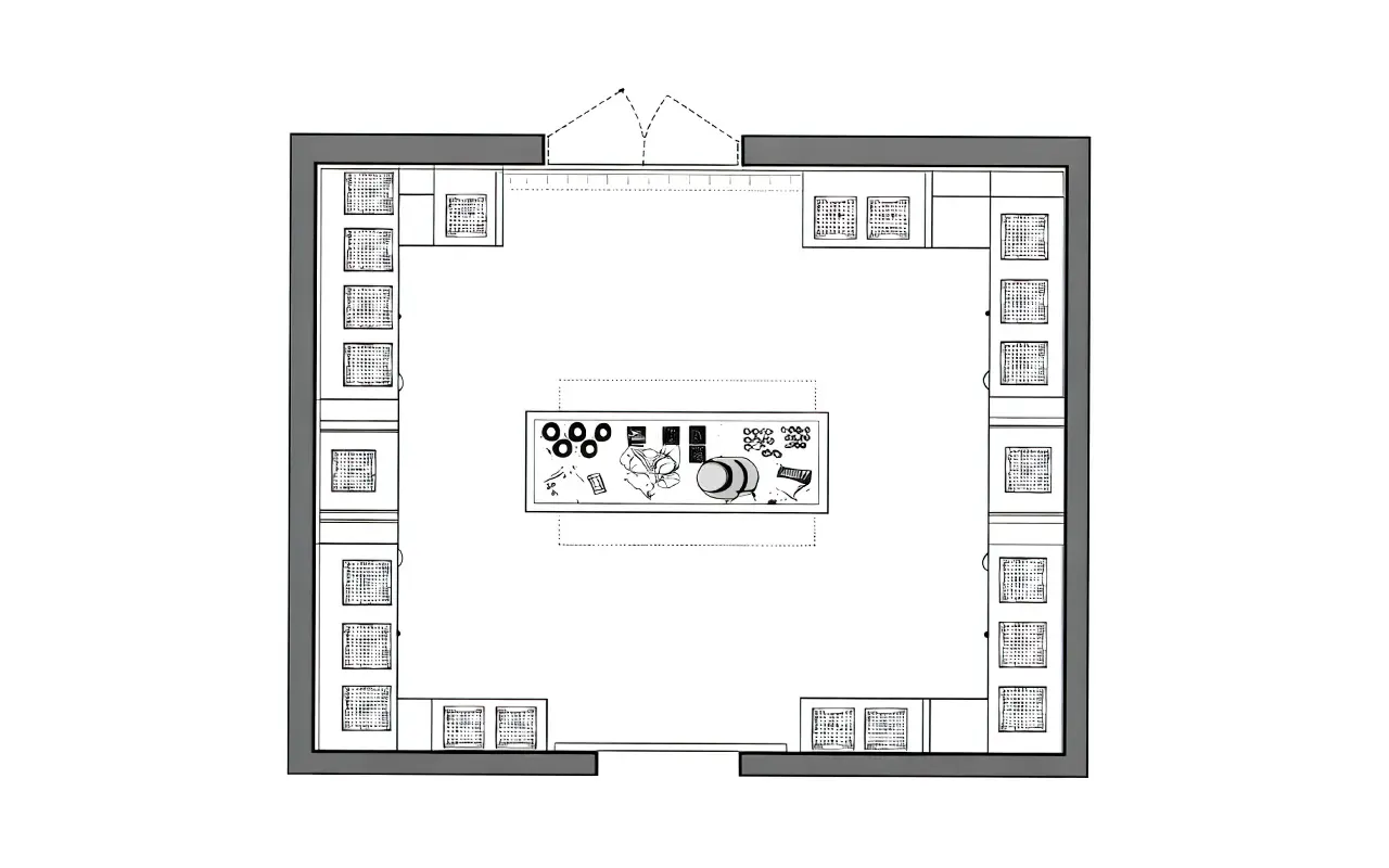 Plano arquitectónico vestier - Casa HF