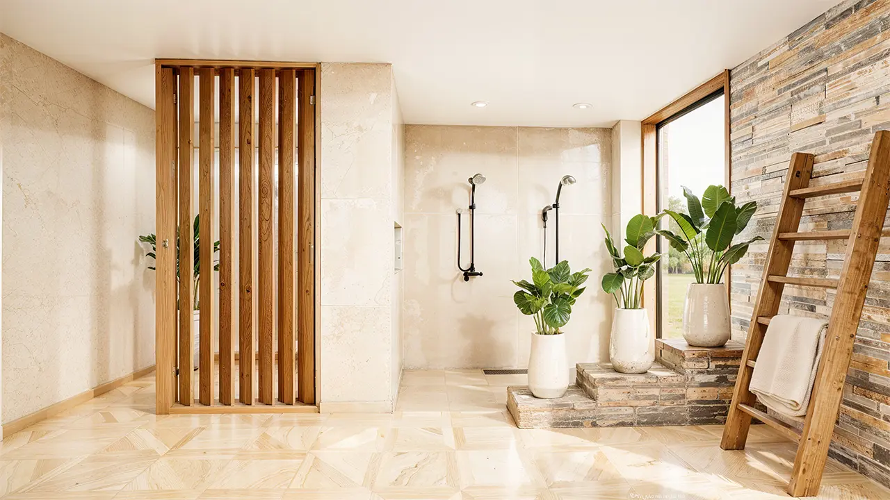 HF House - Master bathroom shower