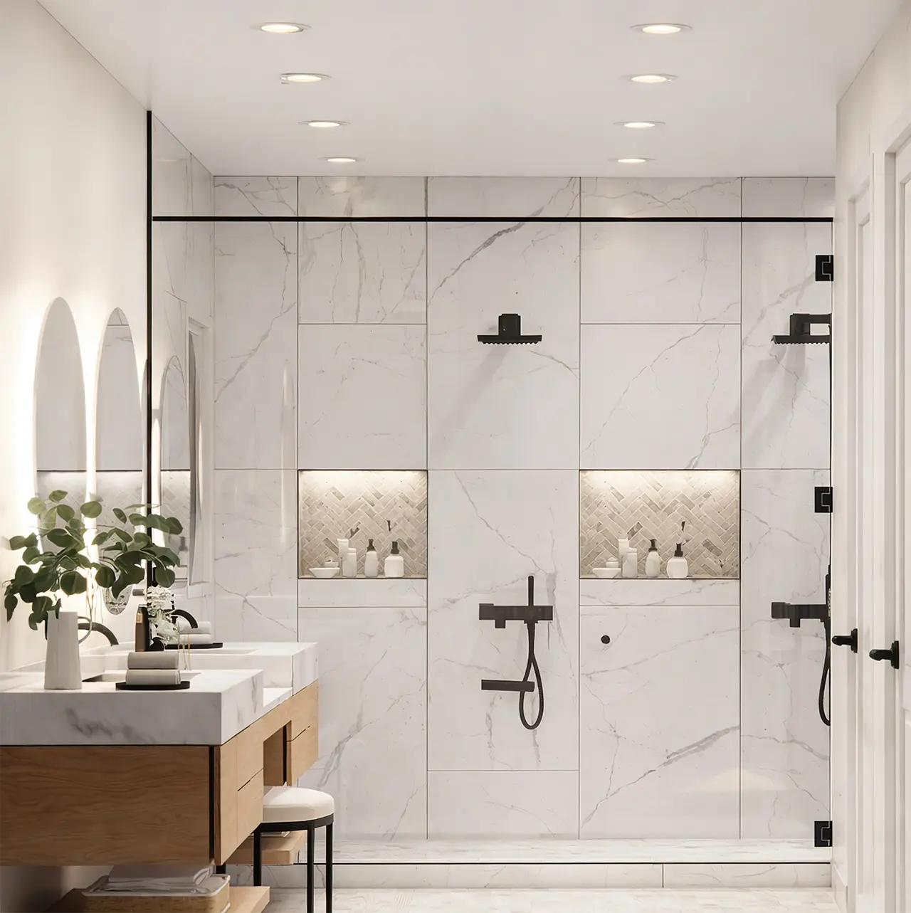 Robert Coen House - Master Bathroom Shower