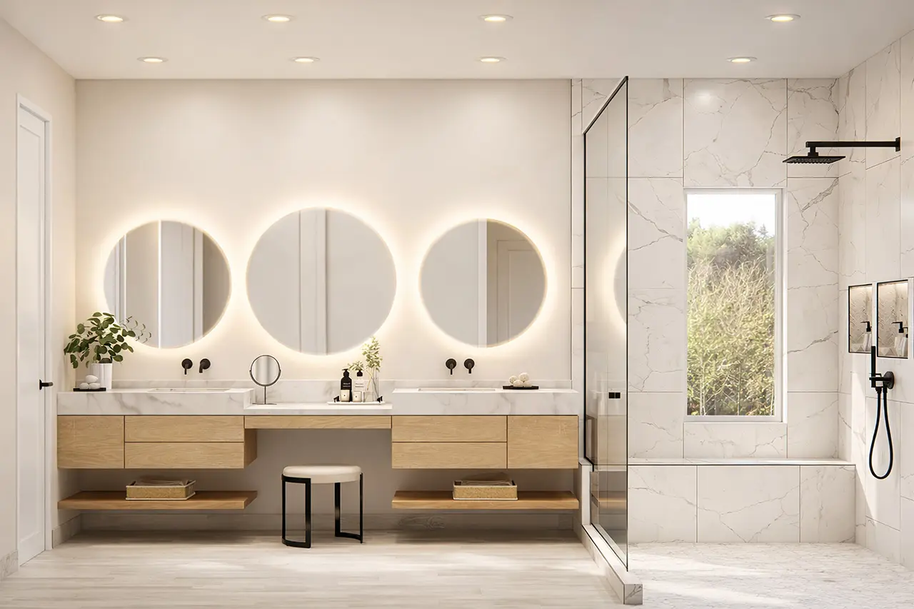 Robert Coen House - Master Bathroom vanity
